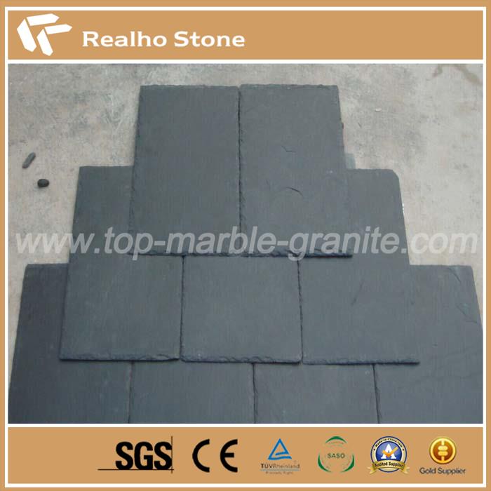 Natural Black Roofing Stone Black Slate Roof Tile