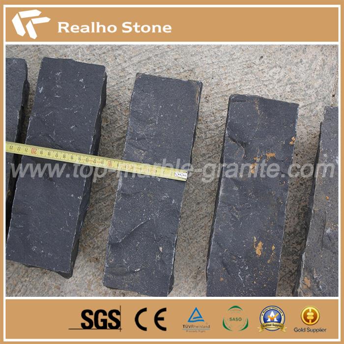 Natural Split Face Black Granite Garden Paving Stone Blocks