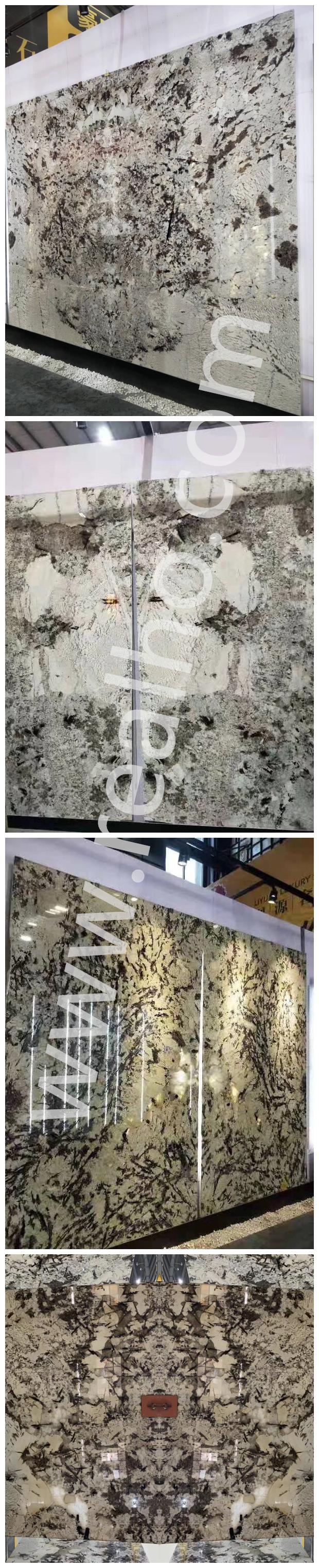 매끄러운 화강암 석판 bookmatched granite slab
