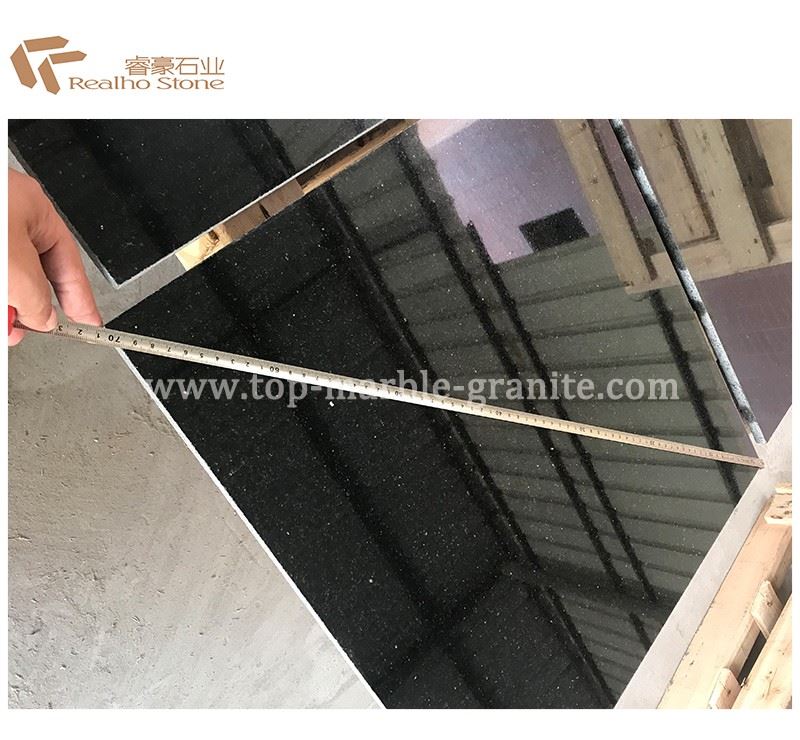 Black Galaxy Granite Floor Tiles