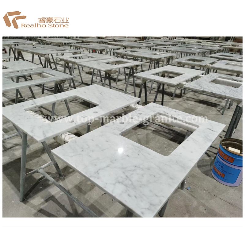 white marble countertops