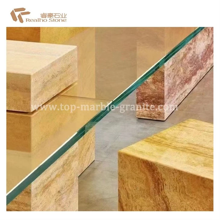 gold travertine pavers