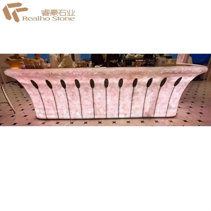 Pink Crystal Natural Stone Countertop Bar Top suppliers
