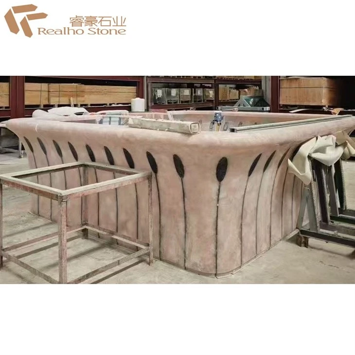Pink Crystal Natural Stone Countertop Bar Top high quality
