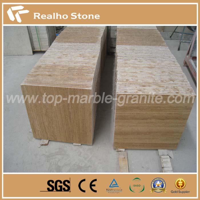 Italy Polished Noce Coffee Brown Travertine Tile