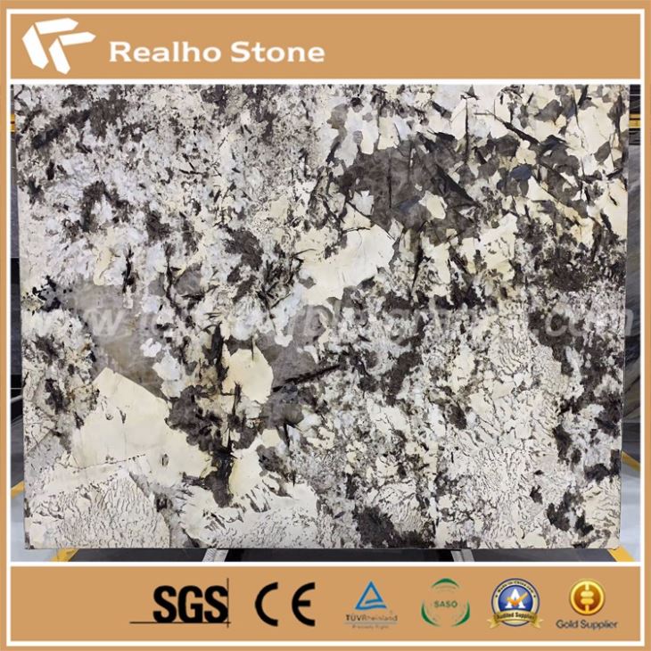 Large Slab Labrador Bianco Granite Wall Background