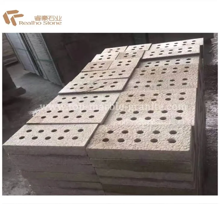Outdoor Sewer Drain Cover Natural Stone Parking Lot