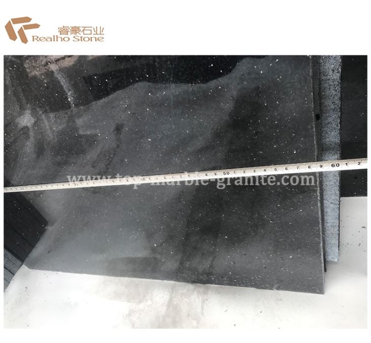 Black Galaxy Granite Polished Tiles