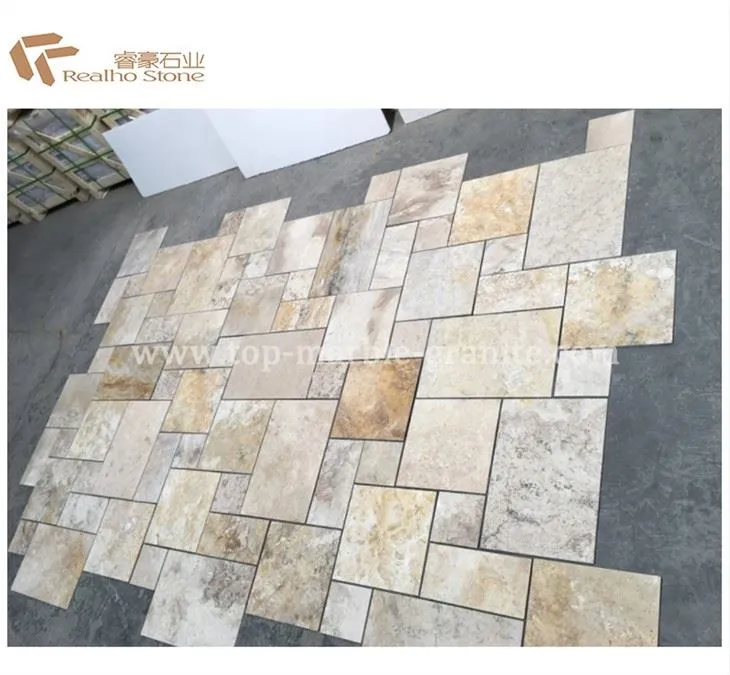 Beige travertrino tile