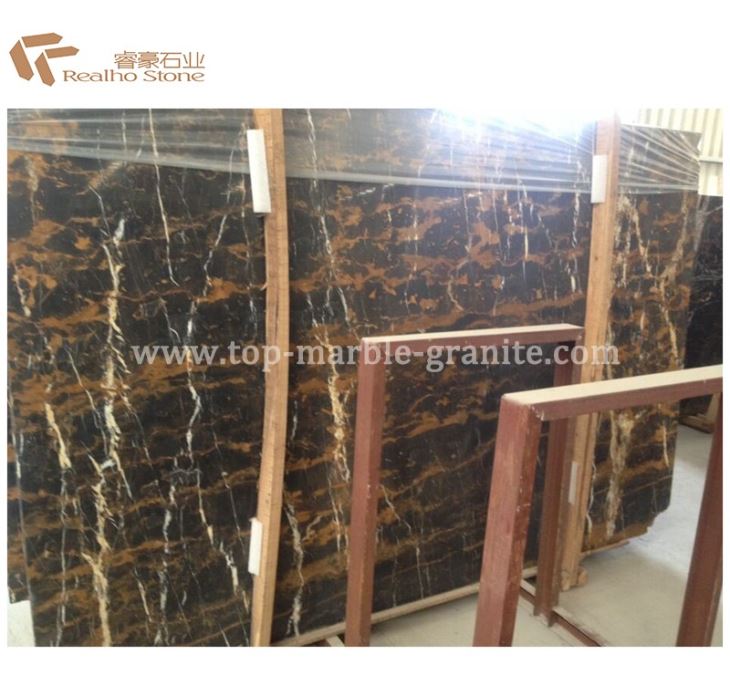 black portoro marble slab