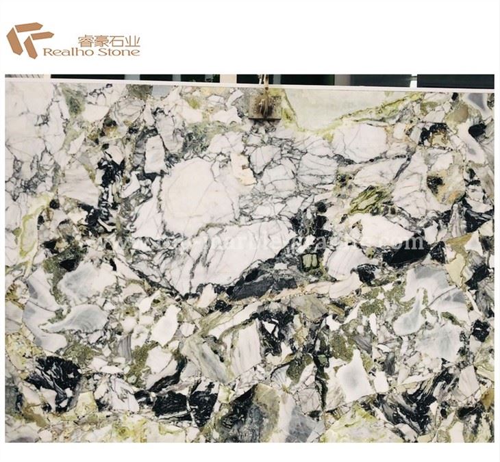 green marble floor tiles
