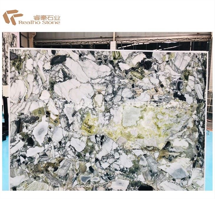 green marble flooring