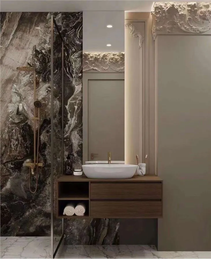 Polished Honed Venice Brown Marble Slab Tile
