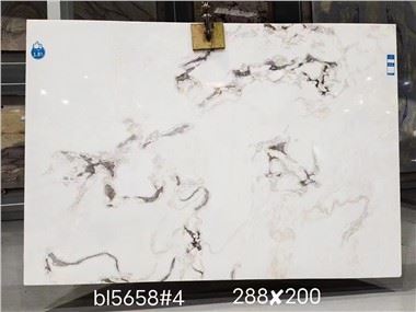 Polished Honed Fendi White Marble Slab Tile For Sale